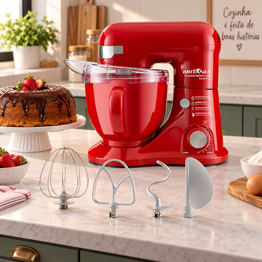 Batedeira Britânia Planetária Turbo Power Plus 700W