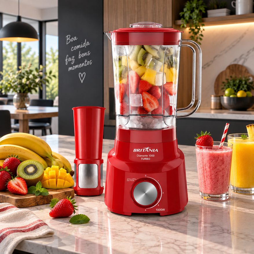 Liquidificador Britânia 1100W Turbo 2,6L