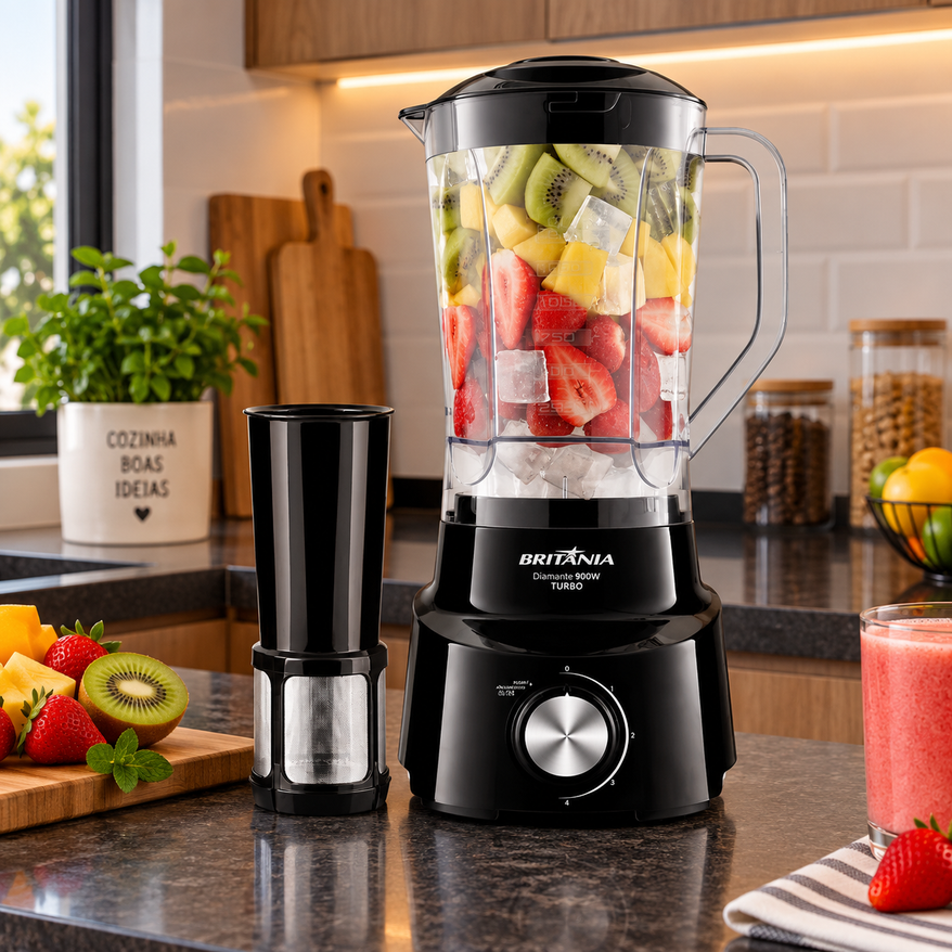 Liquidificador Britânia 1050W Turbo 2,6L